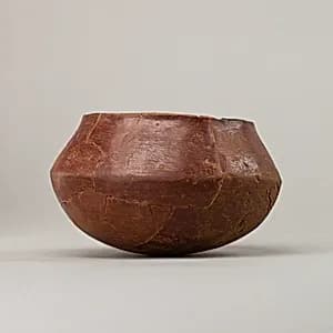 Red polished ware bowl by Unknown Artist