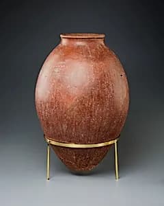 Red polished ware jar by Unknown Artist