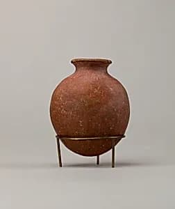Red polished ware jar by Unknown Artist