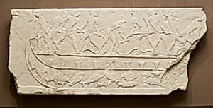 Relief fragment showing fishing scene by Unknown Artist