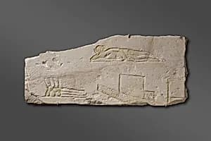 Relief with ship and campfire by Unknown Artist