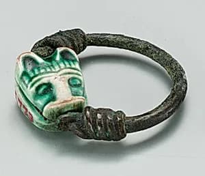 Ring with a Feline's Head by Unknown Artist
