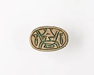 Scarab Inscribed with Hieroglyphs by Unknown Artist