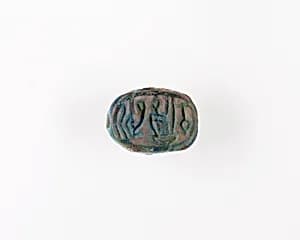 Scarab Inscribed with Hieroglyphs by Unknown Artist