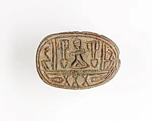 Scarab Inscribed with Hieroglyphs by Unknown Artist