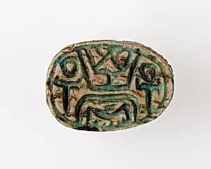 Scarab Inscribed with Hieroglyphs by Unknown Artist