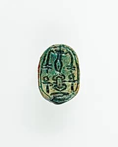 Scarab Inscribed with Hieroglyphs by Unknown Artist