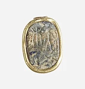 Scarab with gold mount by Unknown Artist