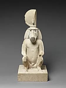 Statue of a seated baboon by Unknown Artist