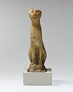 Statuette of cat by Unknown Artist