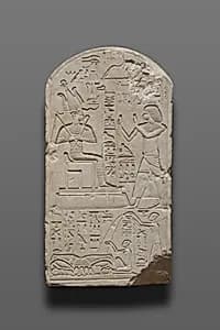Stela of Senu Adoring Osiris by Unknown Artist