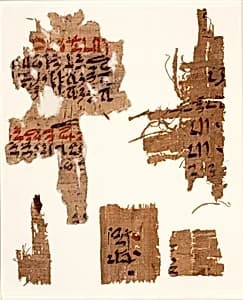 Two papyrus fragments by Unknown Artist