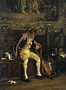 A Footman Sleeping by Charles Bargue