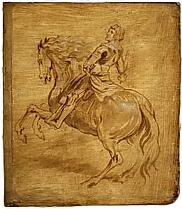 A Man Riding a Horse by Anthony van Dyck