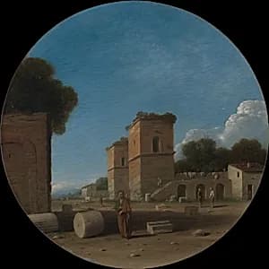 A Roman Landscape with Figures