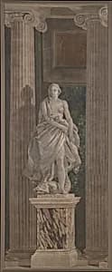 Allegorical Figure Representing Geometry by Girolamo Mengozzi (called Colonna)|Giovanni Battista Tiepolo