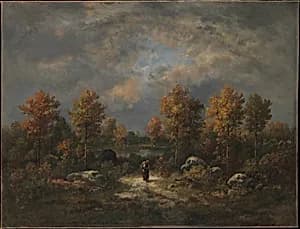 Autumn: The Woodland Pond by Narcisse-Virgile Diaz de la Peña