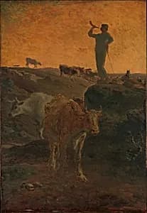 Calling the Cows Home by Jean-François Millet