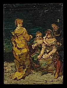 Four Figures by Adolphe Monticelli