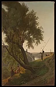 Gathering Olives at Tivoli by François-Louis Français