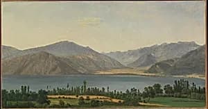 Lake Fucino and the Abruzzi Mountains by Joseph Bidauld
