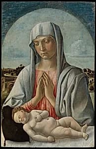 Madonna Adoring the Sleeping Child by Giovanni Bellini