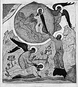 Saint Elias's Fiery Ascension by Russian Painter