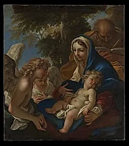 The Holy Family with Angels by Sebastiano Ricci