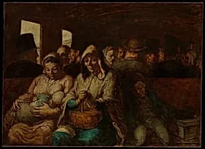 The Third-Class Carriage by Honoré Daumier