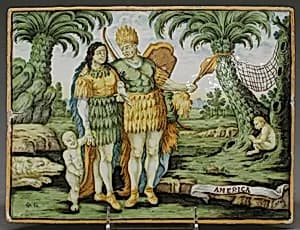 America (part of a set) by Castelli|Charles Le Brun|Frederick de Wit