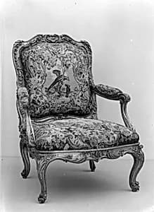Armchair back by Jean-Baptiste Oudry|Jean-Baptiste Oudry|Beauvais|André Charlemagne Charron