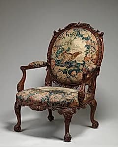 Armchair (one of four) by Royal Manufactory Beauvais 1664-1789