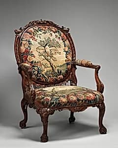 Armchair (one of four) by Royal Manufactory Beauvais 1664-1789