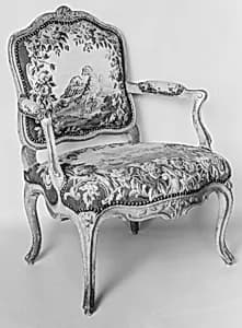 Armchair (part of a set of nine) by Aubusson