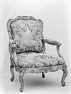 Armchair seat by Jean-Baptiste Oudry|Jean-Baptiste Oudry|Beauvais|André Charlemagne Charron