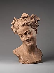 Bacchante with lowered eyes