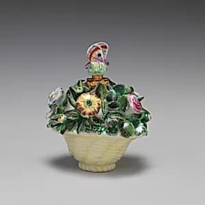Basket of flowers by Saint James's Factory