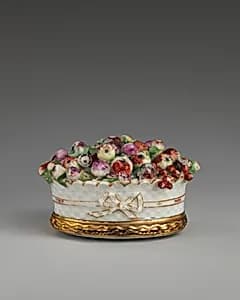 Basket of fruit by Chelsea Porcelain Manufactory