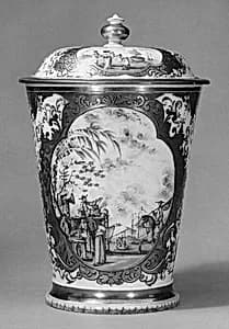 Beaker with cover by Meissen Manufactory