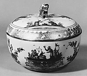Bowl with cover by Meissen Manufactory