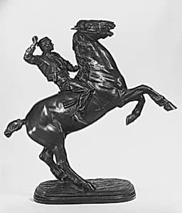 Boy and Rearing Stallion by Isidore Bonheur