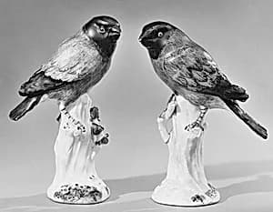 Bullfinch (one of a pair) by Meissen Manufactory
