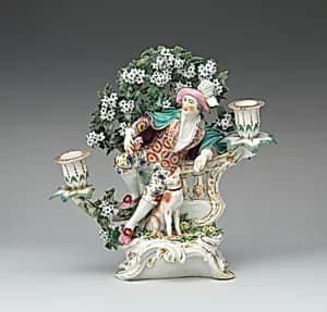 Candelabrum (one of a pair) by Derby Porcelain Manufactory