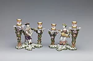 Candelabrum (one of a pair) by Vienna|Claudius Innocentius Du Paquier period