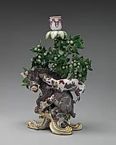 Candlestick (one of a pair) by Chelsea Porcelain Manufactory