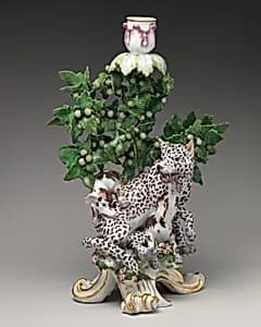 Candlestick (one of a pair) by Chelsea Porcelain Manufactory