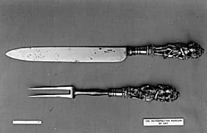 Carving knife and fork by Unknown Artist