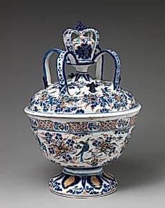 Ceremonial punch bowl with cover by Unknown Artist