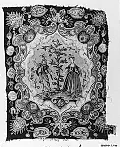 Chair seat and back by Unknown Artist