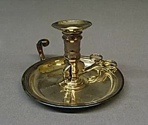 Chamber candlestick with snuffers by James Gould
